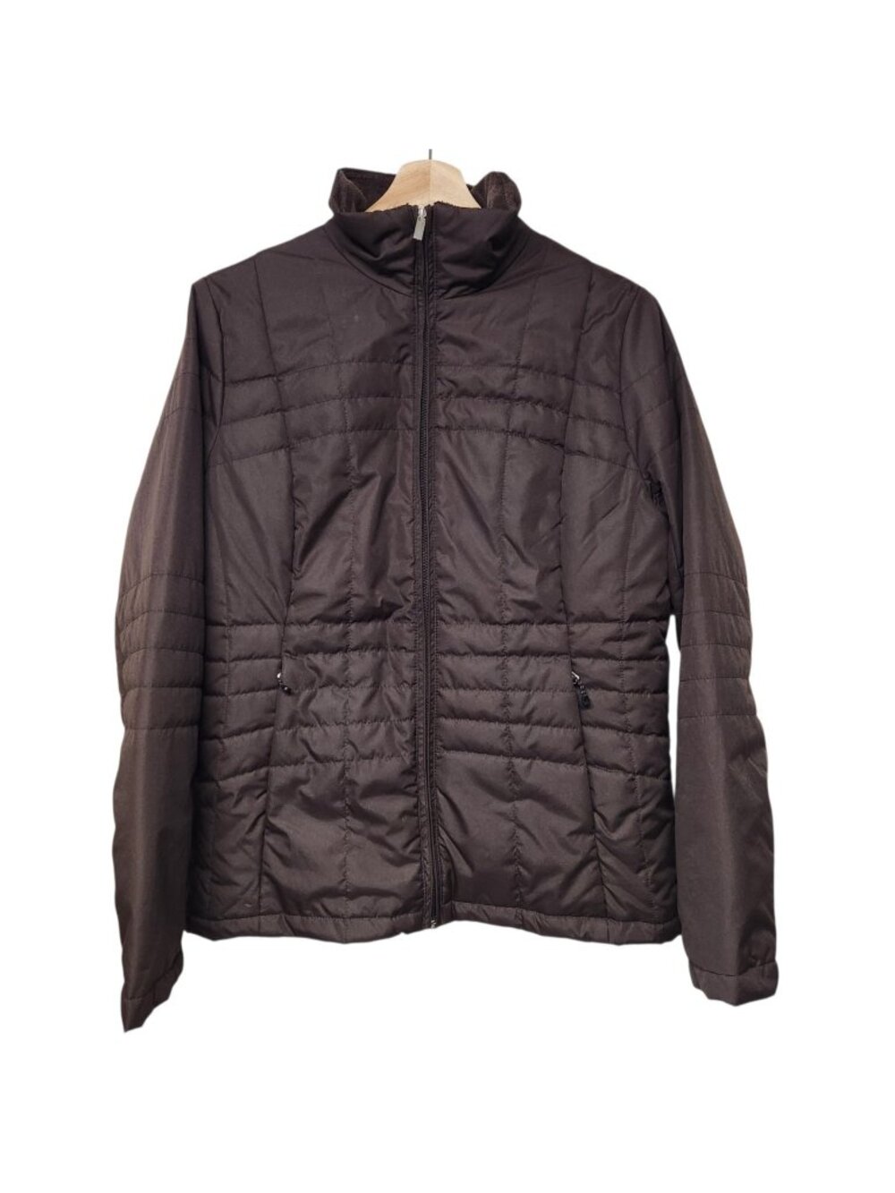 Lands' End Puffer Coat Quilted Woman's S (6-8) Brown EUC